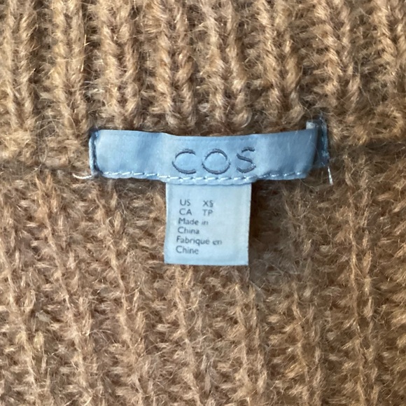 COS Mohair and Wool Knit Long Open Cardigan - Tan - XS - Picture 6 of 7